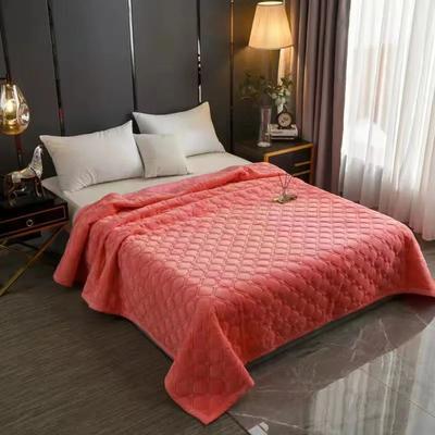 Uplift Treasures Soft Velvet Quilted Bedspread Blanket 270x230cm watermelon 98.43 90.55 In