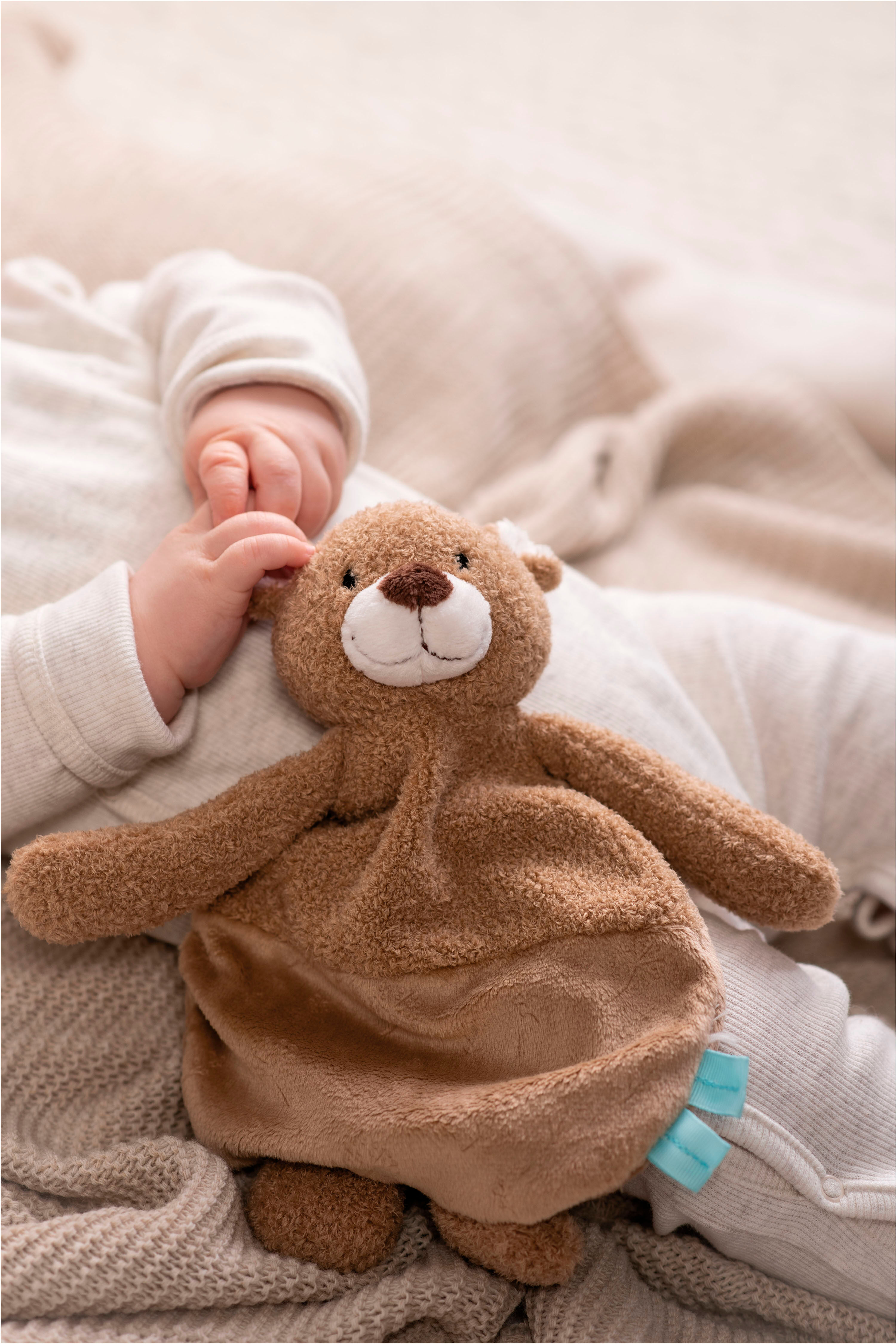 Schmusetuch NICI "My First Nici, Schmusetuch Bär 25 cm", Baby, braun, Plüsch, Polyester, Schnuffeltücher