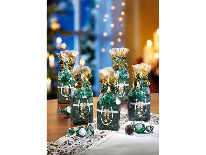 Geschenktütchen, 5er-Set, mit süßer Füllung