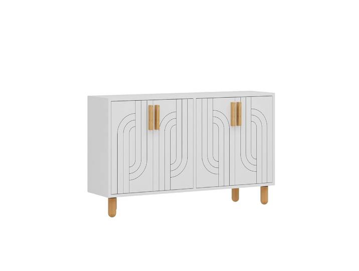 Buffet en bois blanc 120 x 29 x 73 cm