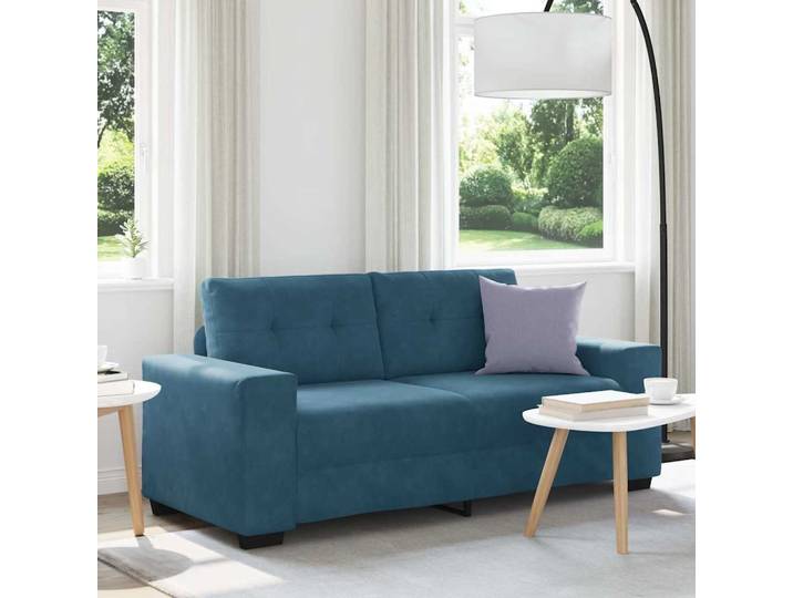 vidaXL Zweisitzer-Sofa Blau 180x77x82 cm Samt