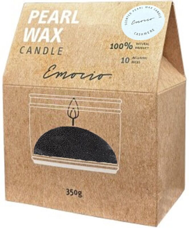 Emocio Pearl wax Cashmere Black bougie parfumée 350 g