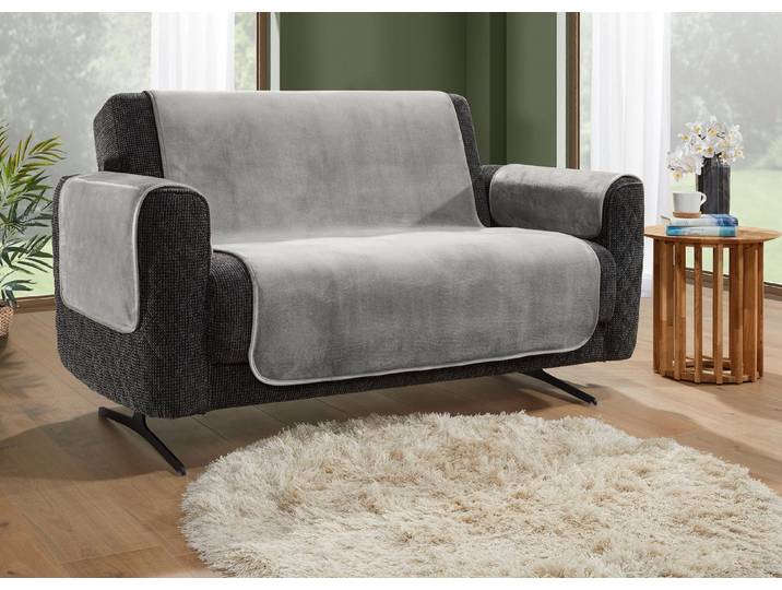 Wohnaccessoires mit Anti-Rutsch-Beschichtung, Grau, Größe 103 (Couchschoner, 100x200 cm)