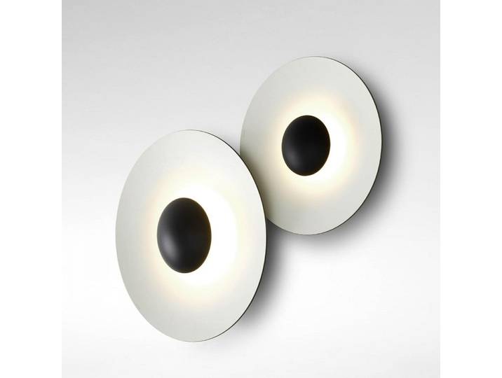 Ginger 60 C Wandlamp Wenge-White - Marset - Woonkamer - Aluminium