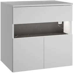 WASCHBECKENUNTERSCHRANK Lissabon LED 1 Schublade Weiß - 60 x 44 x 60cm