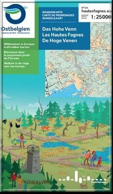 IGN Belgique Carte de promenades - Hautes Fagnes (Belgique)   NGI