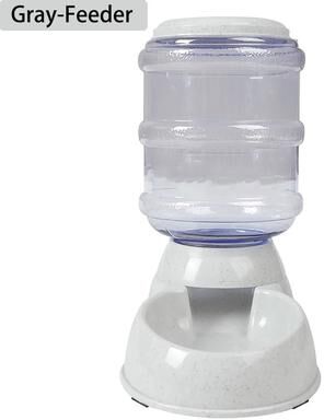Inspired Finds 3.8L Automatic Gravity Pet Feeder & Water Dispenser For Small & Medium Pets grey feeder