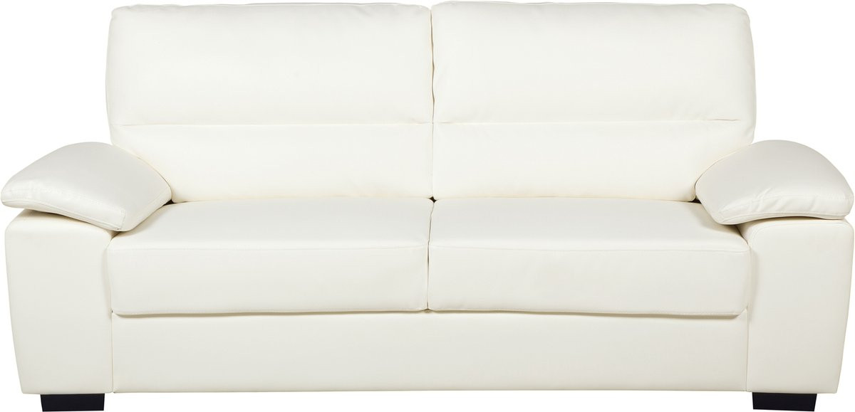 Beliani Moderne Driezitsbank - Wit - Breedte: 195 cm