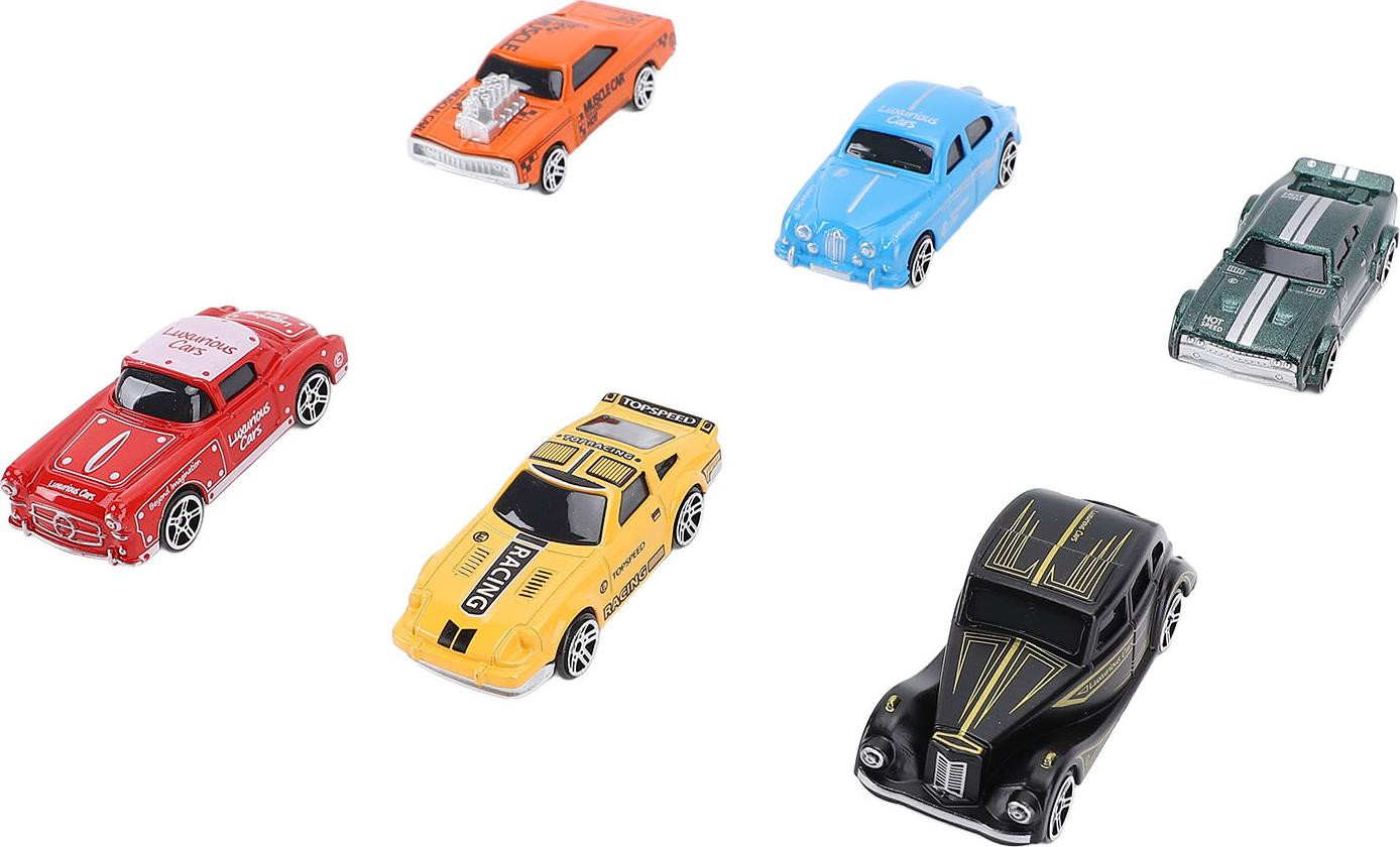 Gistuch Set van 6 metalen raceauto's voor kinderen