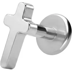 Titan Labret mit Innengewinde KREUZ