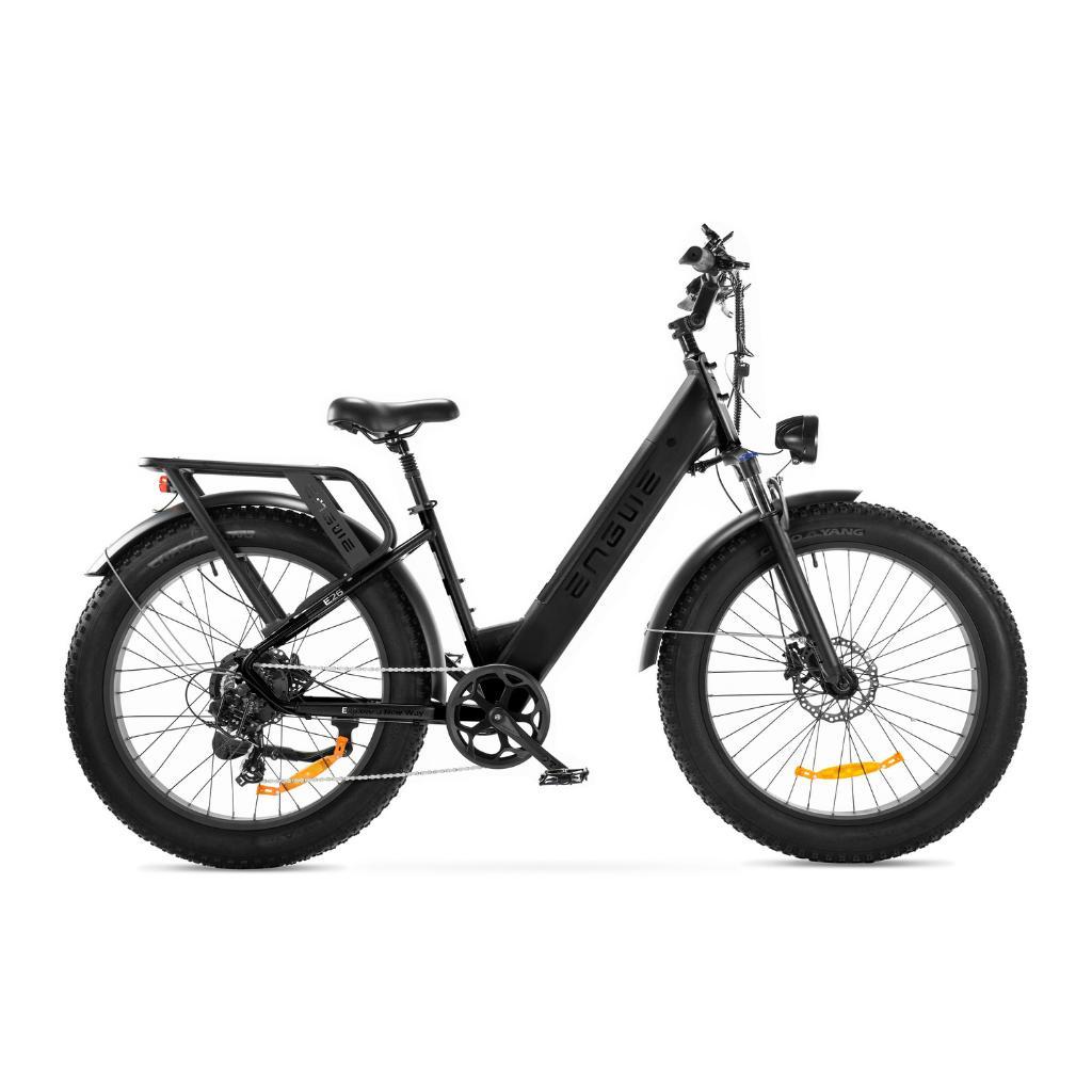 ENGWE E26 ST Elektrisches Fatbike - E-Bike - 26 Zoll - 250W Motor - 7 Gänge - 140 km Reichweite - Hydraulische Scheibenbremsen - Schwarz