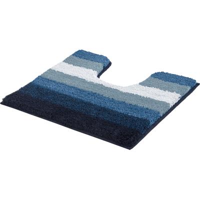 Badematte MEUSCH "Palace", blau (mare), H:20mm, Polyester, Badematten, Badematte, mordernes Streifendesign im Farbverlauf