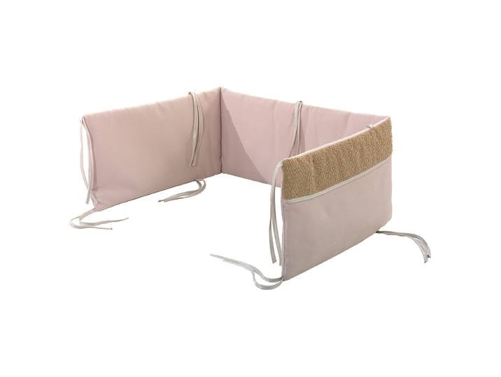 Protection de lit bébé 180 x 32 x 5cm Rose foncé/Beige
