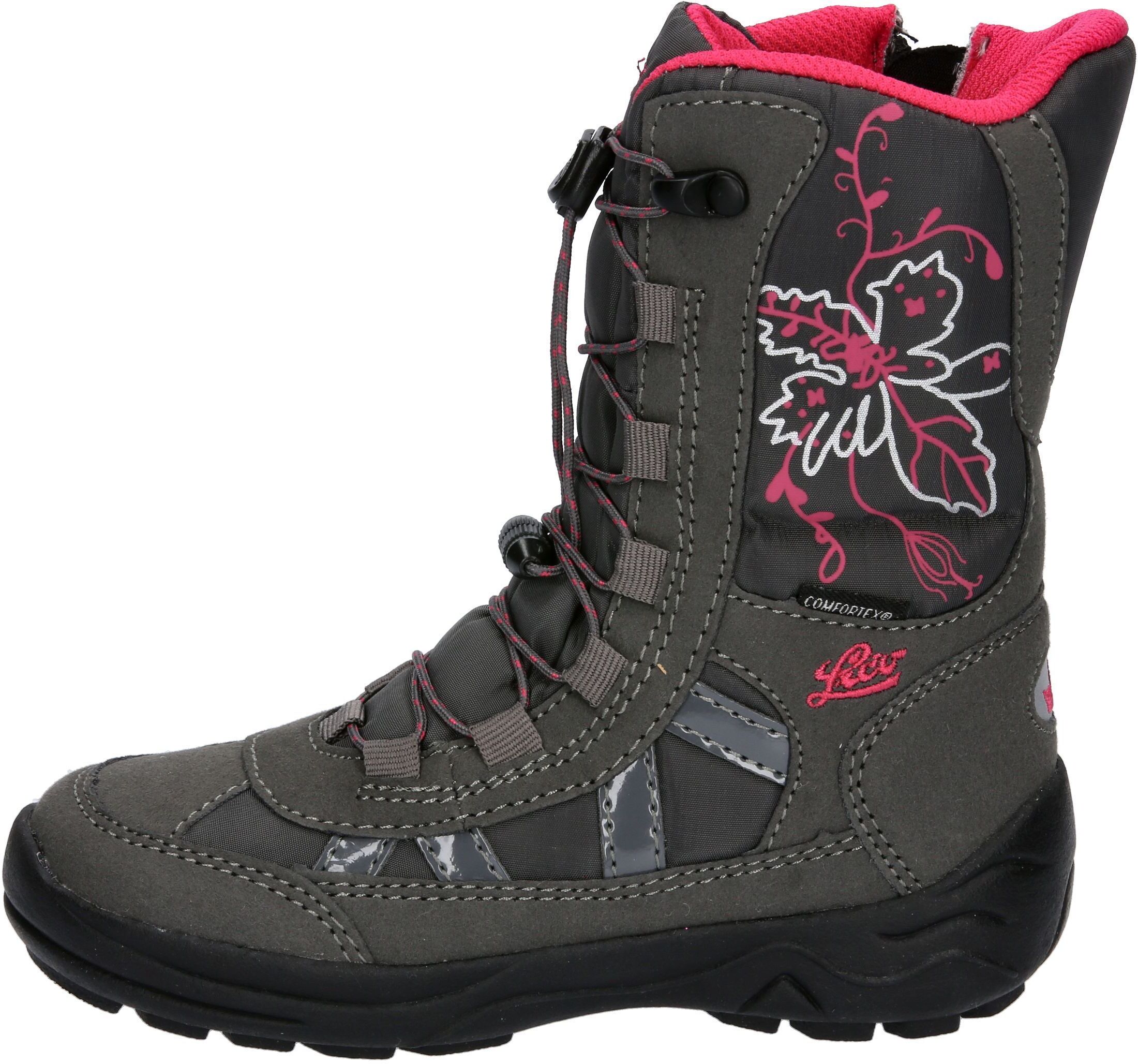 Winterboots LICO "Winterboot Aldina", Mädchen, Gr. 34, wärmend, grau, Synthetik, Schuhe Winterboots grau 34, wärmend