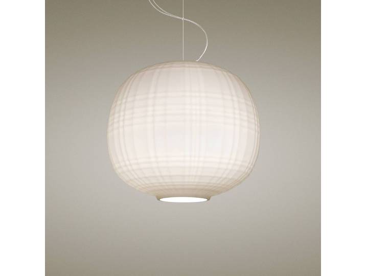 Foscarini Designer Hängeleuchte Tartan, dimmbar, weiß / opal, für Wohn- / Esszimmer, Glas, Design
