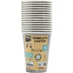 PROnappe Einweg-Kaffeebecher, grau 200 ml