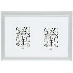 Deknudt Silberfarbiger Galerierahmen aus Aluminium für 2 Bilder