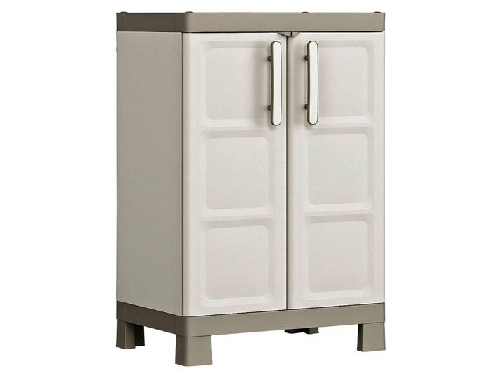 Keter Geräteschrank, Taupe, Beige, Kunststoff, 2 Fächer, 65x97x45 cm, Freizeit & Co, Heimwerken, Werkstatteinrichtung, Werkzeugschränke