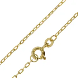 trendor 51862 Halskette Gold 333/8K Flachanker-Design 1,3 mm Breite, 42 cm