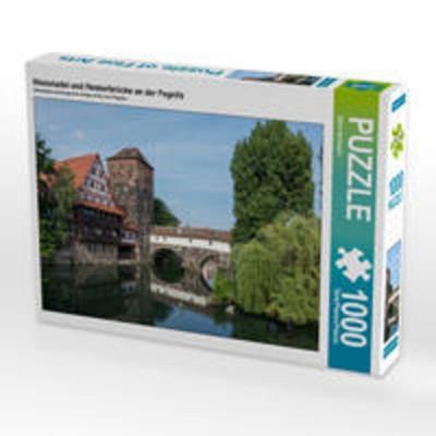 CALVENDO Puzzle Weinstadel und Henkerbrücke an der Pegnitz | 1000 Teile Lege-Größe 64x48cm Foto-Puzzle für glückliche Stunden