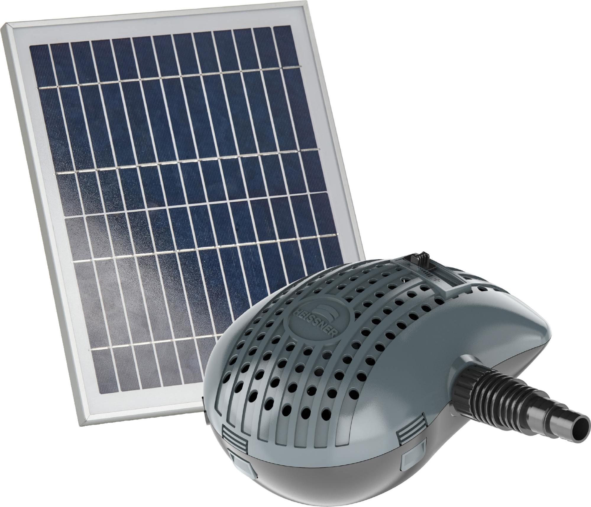 Heissner Solar-Bachlaufpumpe 5000 l/h inkl. 2x 30W Solar-Modul