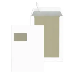 MAILmedia Papprückwandtaschen DIN C4 weiß