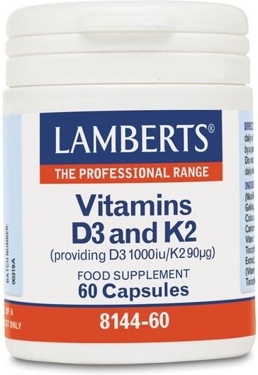 Lamberts Vitamin D3 1000 IU and K2 90 60 Capsules 140 gr