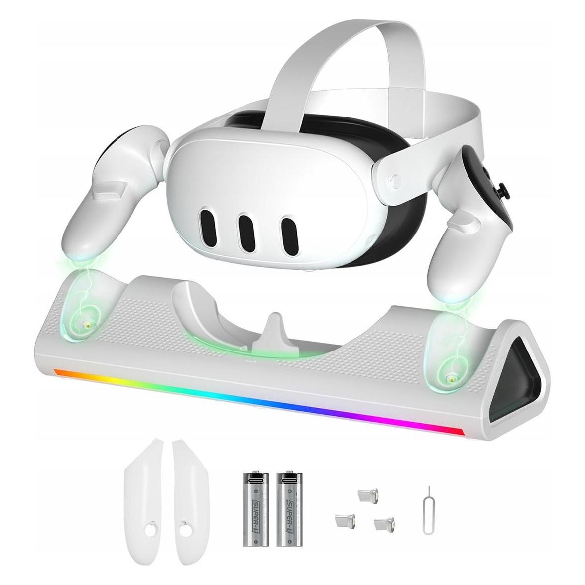 JYS Stacja Dokująca Ładowarka Stojak Do Gogli Oculus Quest 3 +2x Akumulator Pad / Jys-mq006 (66653068)
