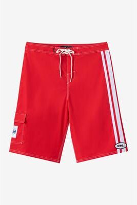 O'Neill s Sideswipe 22"" Board Shorts in Lava Red, Size 31, Polyester/Twill"