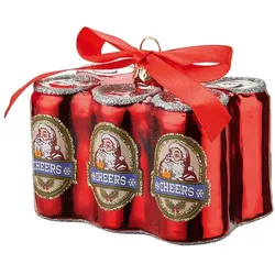Weihnachtsbaumanhänger Sixpack Bierdosen Gift-Company, 8.9x6.5x6 cm