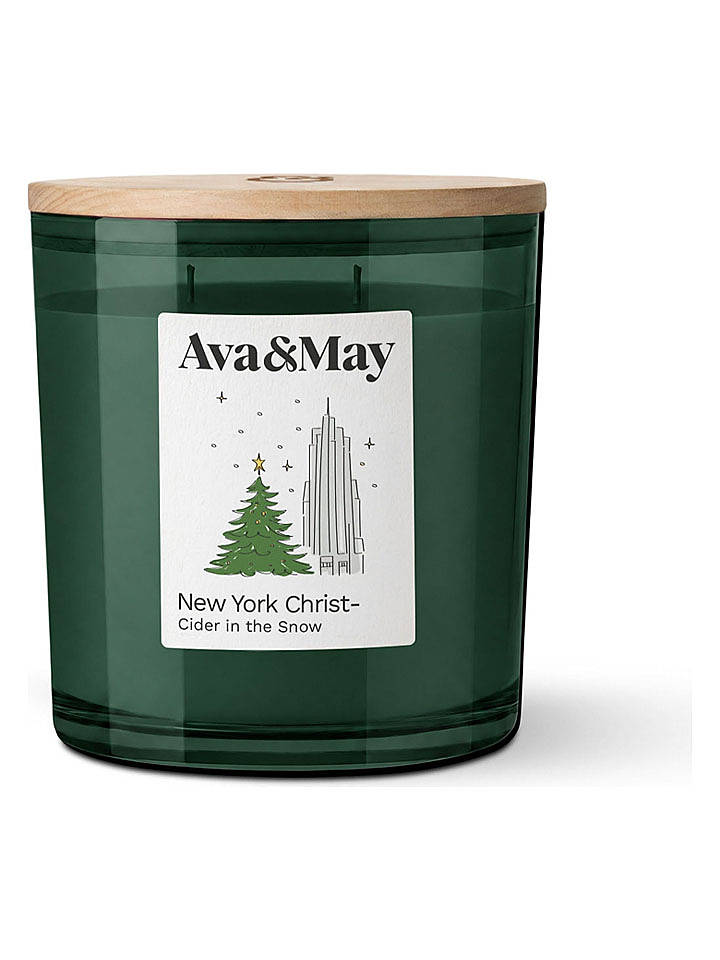 AVA & MAY Duftkerze "New York" in Grün - 410 g - onesize