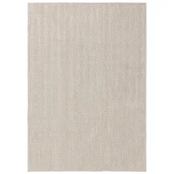 benuta Basic In- & Outdoor-Teppich Kaleo Cream/Grau 140x200 cm - Teppich für Balkon, Terrasse & Garten