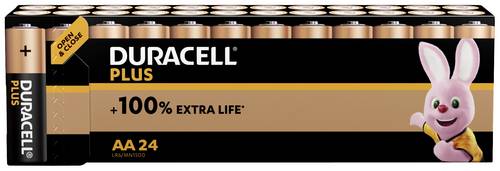 Duracell Plus Power Mignon (AA)-Batterie Alkali-Mangan 1.5V 24St.