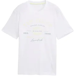 Tom Tailor T-Shirt mit Logo - Herren - Gr. XL - weiß