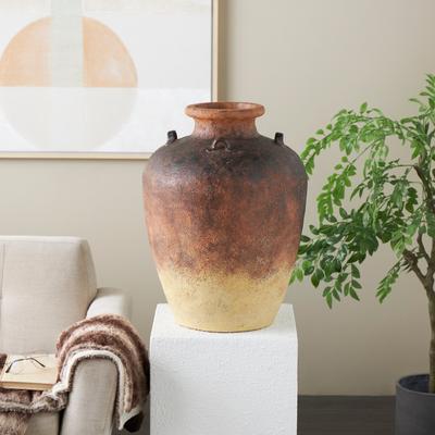 ARCILLA ELEMENTAL Copper Magnesium Oxide Textured Ombre Antique Amphora Vase