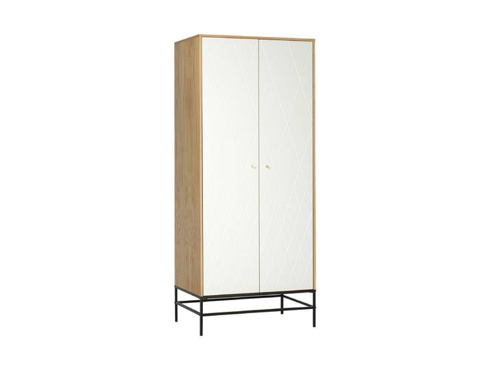 Moderner Kleiderschrank „Mia“, 2-türig Eiche Weiss MR.WOOD