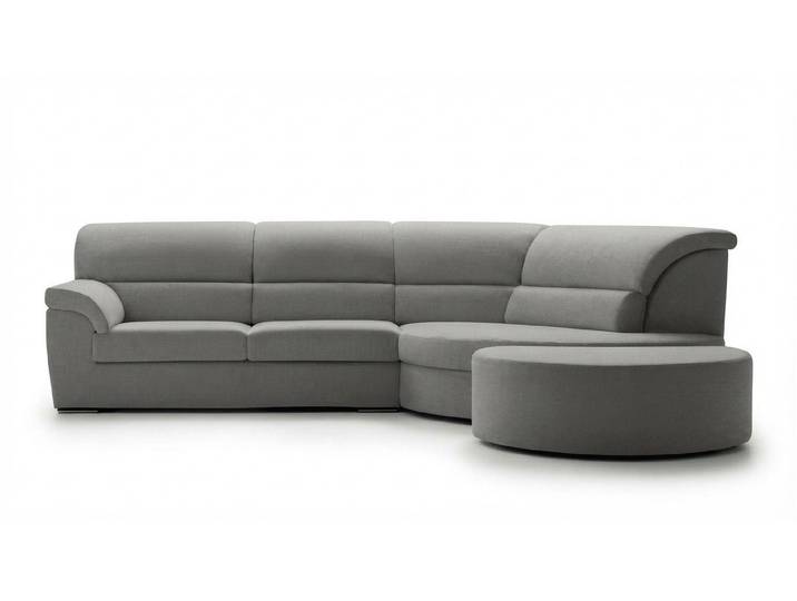 JVmoebel Ecksofa Italienische Eckcouch aus grauem Stoff mit optimalem Komfort, Made in Europa