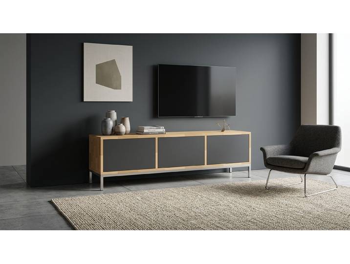 Votre design de meuble TV en quelques minutes Hêtre Naturel huilé