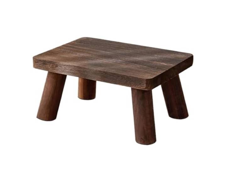 GTOULHH Sitzhocker Ottoman Hocker Holzhocker, Rechteckiger Nachttisch-Tritthocker for Küche Und Badezimmer, Fußstütze Moderne für Wohnzimmer(C)