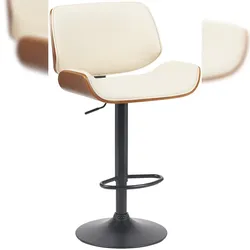 CLP Barhocker Beverley Kunstleder walnuss/creme