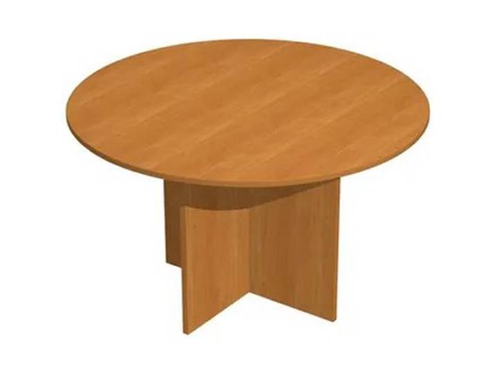Table ronde de réunion Pronto 120 cm - Pied croix - Aulne