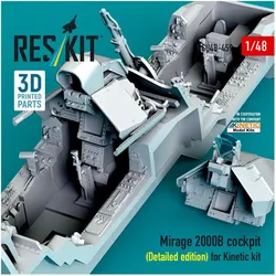 ResKit Mirage 2000B cockpit (Detailed edition) for Kinetic kit (3D Printed)