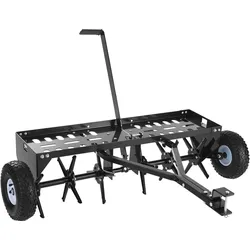 VEVOR Rasenlüfter für Rasentraktor 103 cm Aerifizierer Vertikutierer 54 kg, für Landwirtschafts- & Gartentraktoren, Universal-Anhängerkupplung, Belüftungstiefe bis zu 7,6 cm, Verstellbare Arbeitshöhe