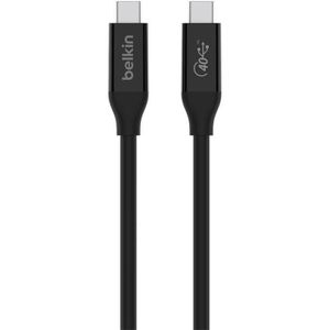 Belkin Ladekabel Connect USB4, schwarz, 0.8m, USB-C auf USB-C, 100W Schnellladekabel