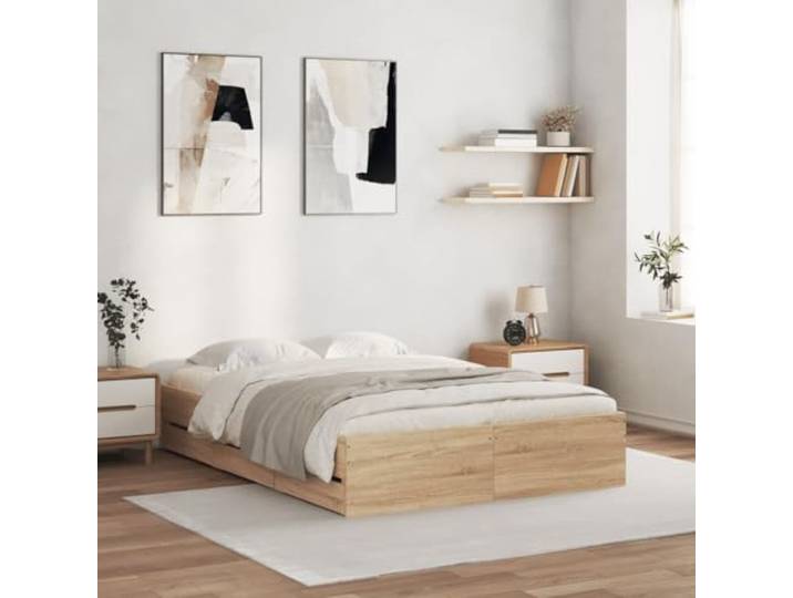 YNGBHFNOP Kiefernholz Polsterbett Modern Grau 135x190 cm Bettgestell mit gepolstertem Kopfteil Hellgrau 135x190 cm Massivholz Kiefer Stabil und Modern