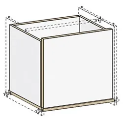 Türeinsatz für Regal M6, B 39 cm Gentner-Design MDF weiß, Designer Matthias Gentner, 39x35.5x39 cm