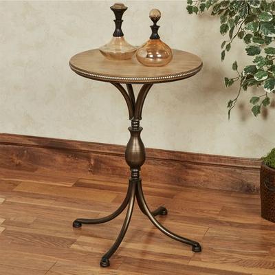 Touch of Class Santo Pedestal Table Bronze , Bronze