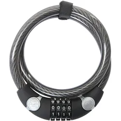 CONTEC Zahlen-Kabelschloss EcoLoc 85 cm schwarz,grau