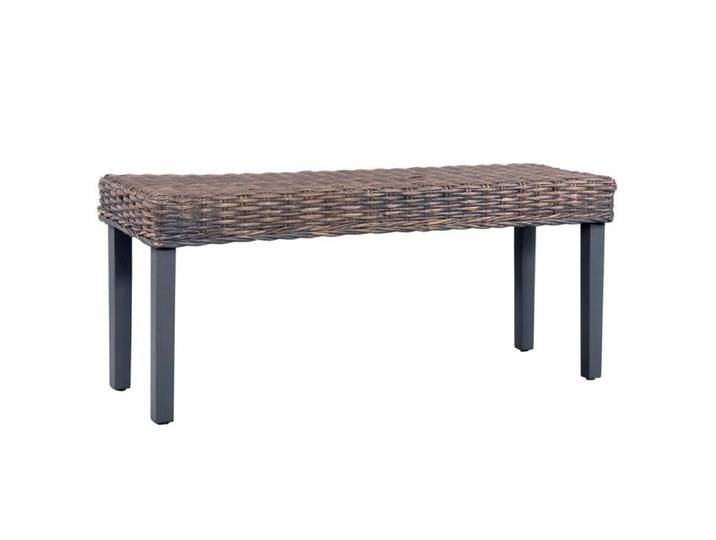 Banc d'intérieur - - Banquette intérieure(1 pc) - bois d'acajou massif - naturel - 110 cm@ykh52w