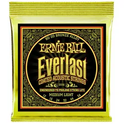 Ernie Ball 2556 - 12-54 Everlast Coated 80/20 Bronze Medium Light - Saiten Westerngitarre